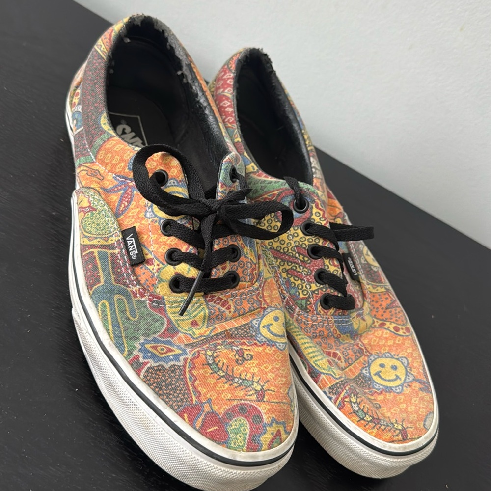 Vans authentic multi color print. Size 11